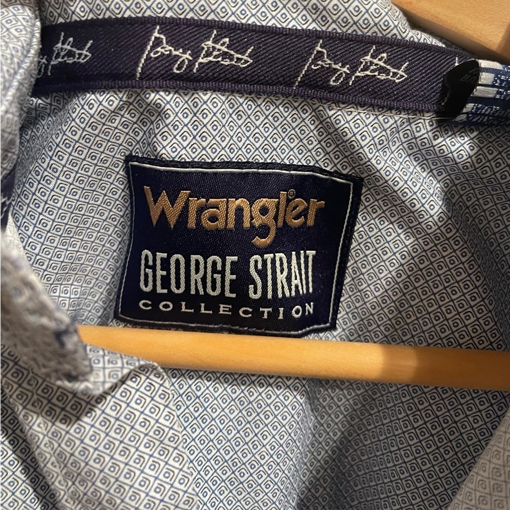 Wrangler George Straight Men's Blue Shirt XLT - Picture 5 of 7